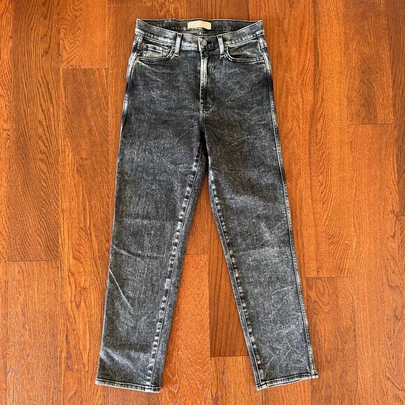 Seven for all Mankind Luxe Vintage High Waist Cropped Straight Felix Black w27 - Picture 6 of 11